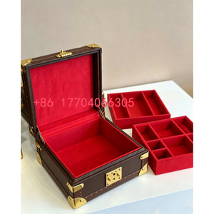 8 Slots Vintage Leather <b>Watch</b> Box Retro Suitcase Design <b>Watch</b> Storage <b>Case</b> High End <b>Watch</b> Collection Display Box For Wholesale - Product Image 4