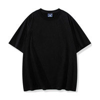 T-shirt à manches courtes 100% coton personnalisé 200g Coupe ample Col rond Anti-boulochage Décontracté Imprimé pour le travail en groupe