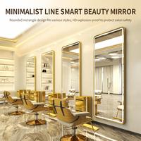 Cermin Dinding Kaca LED Pintar Modern dengan Sensor Sentuh dan Dapat Diredupkan untuk Hotel, Salon Kecantikan & Barber Shop Styling Spiegel Espejo