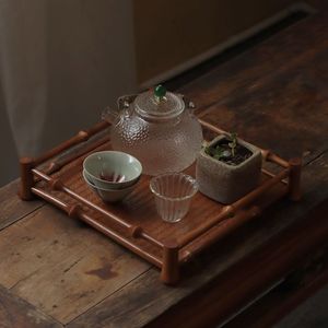 Bamboo <b>tea</b> <b>tray</b>, <b>tea</b> table and <b>tea</b> set storage <b>tray</b>, Kung Fu <b>tea</b> set accessories, <b>tea</b> ceremony peripherals, scholar's storage. - Product Image 2