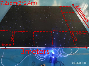 600x600mm Panneau Fibre Optique Lumière Ciel Étoilé Étoile Plafond Scintillement Étoile Suspendu <span class=keywords><strong>Chambre</strong></span> D'enfants Plafond RVB Fibre Optique Lumière - Product Image 2