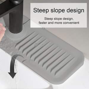 Tapis de protection anti-éclaboussures pour évier de cuisine et salle de bain, tapis de drainage en silicone, tapis récupérateur d'eau - Product Image 3