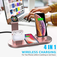 Mini chargeur sans fil Portable pour montre Android 6 en 1 pour accepter le chargeur sans fil personnalisé pour téléphone pour écouteurs pour iWatch