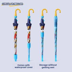 Vente en Gros Nouveaux Parapluies Droits Imperméables pour Enfants à Motif Dessin Animé 2025 en Polyester pour Utilisation en Extérieur et en Voyage - Product Image 5