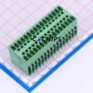 DB2ERH-3.81-2*16P-GN Plug-in Terminal Block Through hole,P=3.81mm Connector Board-to-Board / Socket - Closed 2x16P 3.81mm Green - Product Image 1