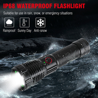 Lampe de poche LED la plus puissante, 5 modes, Zoom, torche LED, batterie 18650 ou 26650, portée lumineuse de 200M, lampes de poche pour le camping et la chasse