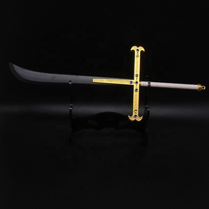 Animation Cosplay Mihawk Sword Prop Toy Japanese character metal mini katana sword 30CM from China Manufacturer - Product Image 2