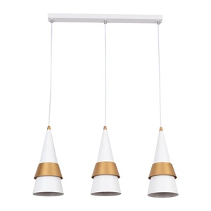 China Manufacturer's 3-<b>Light</b> Incandescent Metal Modern Gold Matt White Indoor Pendant Lamp Stylish <b>Chandelier</b> for Home - Product Image 1