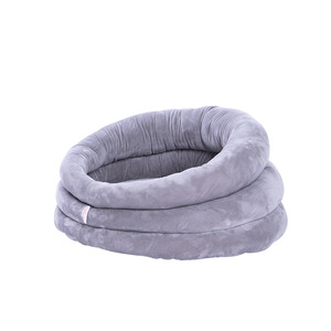 Three Layer Folding Cat <b>Bed</b> Round 48x48x33cm Crystal Velvet Soft Pet <b>Nest</b> For Cats All Seasons Use - Product Image 4