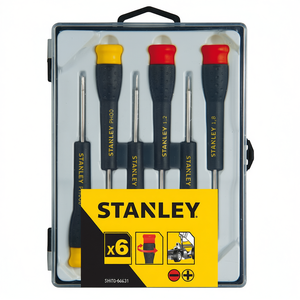 Jeu de tournevis de précision Stanley, 6 pièces, Ph00 Ph1 Ph2, avec embouts magnétiques pour l'électronique et les réparations - Product Image 2