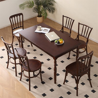 Ensemble table et chaises carrées en bois massif de style français pour restaurant occidental, pâtisserie, bar, café, boulangerie, personnalisable
