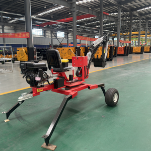 Đường sắt Trung Quốc giá rẻ, vườn nhỏ 360 °   Máy xúc bánh lốp, máy xúc bánh xích kéo được, máy xúc mini để bán kèm dụng cụ trồng cây - Product Image 4