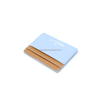 Porte-cartes mince personnalisé avec logo d'usine, couleur bleue, pour cartes de sport, idéal pour les cadeaux