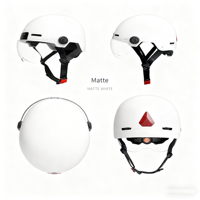 Casque intelligent rechargeable pour vélo électrique et trottinette électrique pour adultes, avec caméra, haut-parleur, Bluetooth et lunettes intégrées