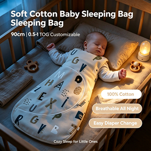 <span class=keywords><strong>Gigoteuse</strong></span> Bébé Personnalisée en Coton Biologique 0.5-<span class=keywords><strong>1</strong></span> <span class=keywords><strong>TOG</strong></span>, Couverture Portable pour Tout-Petit, Sac de Couchage Doux et Respirant - Product Image 1