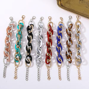 Brazalete Acrílico Multicapa, Cadena Punk, Joyería con Estampado de Leopardo, Brazalete Envolvente con Cuentas, Estilo Vintage, Retro, Gótico, Accesorios 2026 - Product Image 1