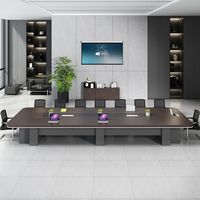 Table de conférence intelligente pour hôtel, construction en bois moderne, design ovale extensible, capacité de 10 personnes, salles de réunion commerciales