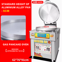 WENCHU Machine à crêpes moelleuse à gaz pour cuisine commerciale Revêtement antiadhésif en acier inoxydable 304 Contrôle numérique de la température pour