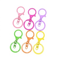 YIWANG vente en gros coloré bricolage pendentif en métal porte-clés fermoir mousqueton fermoirs à ressort crochets porte-clés anneaux