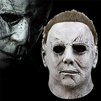 Masque d'Halloween Horrifique Fantôme de Film, Masque en Latex Michael Myers, Mascarade pour Fête d'Halloween, Accessoire de Cosplay