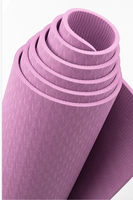 Tapis de yoga TPE double couche antidérapants personnalisés en gros, fabrication de tapis de fitness extérieur anti-déchirure
