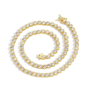 Bc249 3 मिमी 4 मिमी 5 मिमी पुरुषों और महिला टेनिस चेन हार फैशन गहने - Product Image 1