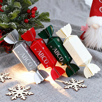 Boîte-cadeau d'anniversaire de mariage d'artisanat en carton de Noël de pièce basse rouge pour les fêtes de Noël-Boîtes en papier gaufrage stratification mate