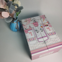 Boîte cadeau rectangulaire en papier rigide enduit, haut de gamme, en velours, pour la Saint-Valentin, avec la déclaration « Je t'aime », personnalisable, estampage à chaud