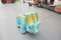 Modèle de scooter animatronique électrique personnalisé à monnayeur pour enfants, en forme de dinosaure, pour parcs d'attractions et centres commerciaux