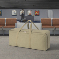 Sac de voyage en toile extra large, sac de transport robuste, sac fourre-tout à fermeture éclair pour le rangement en voyage