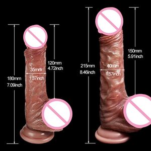 Penis wanita silikon cair cup isapan ganda, mainan seks super lembut dewasa, dildo buatan realistis - Product Image 6