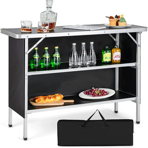 Tùy Chỉnh Kim Loại Gấp Thiết Kế Hiện Đại Cho Khách Sạn Ngoài Trời Giá Rẻ Xách Tay Quầy Bar Đồ Nội Thất Cho Ngoài Trời - Product Image 1