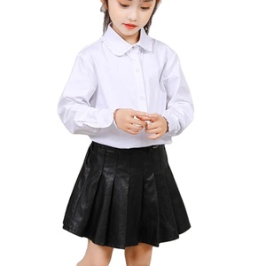 Filles Rond À Volants Col Blanc Chemises D'école Chemisier - Product Image 2