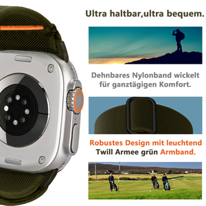 Huanlong สายรัดผ้าแบบอัลไพน์ใหม่ล่าสุดสายรัดไนลอนยืดหยุ่นสำหรับ Apple I Watch Series สายรัดหรูหราเป็นพิเศษ - Product Image 5