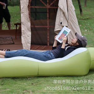 <b>Inflatable</b> <b>Sofa</b> Outdoor <b>Camping</b> Portable Air <b>Sofa</b> 400lbs Capacity <b>For</b> 2-3 Adults Quick Lazy Seat Travel Use - Product Image 2