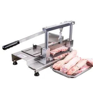 Stainless steel manual frozen fish ribs steak chicken lamb sheep bone meat cutting machine price