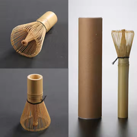 Ensemble d'accessoires pour la cérémonie du matcha, logo personnalisé, écologique, durable, de qualité alimentaire, traditionnel japonais, fait main, fouet en bambou Chasen