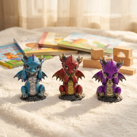 Figurines d'animaux de dessin animé en résine personnalisées, statue de dragon en polyrésine pour la décoration de la maison, cadeau pour enfants, jouet