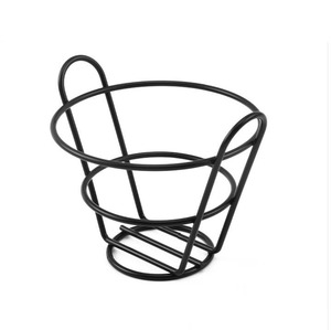 Mini panier <span class=keywords><strong>de</strong></span> présentation en <span class=keywords><strong>fer</strong></span> forgé pour frites et snacks, design classique - Product Image 2
