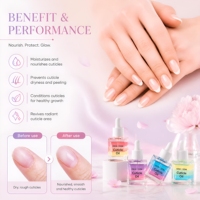 Ensemble d'huiles pour cuticules bicolores personnalisables avec logo, enrichi en vitamine E, végétalien, nourrissant, soin réparateur des cuticules, fournitures pour salons de manucure, OEM