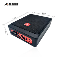 Subwoofer de aluminio ultrafino de 6x8 pulgadas, subwoofer bajo el asiento, subwoofer activo delgado para coche