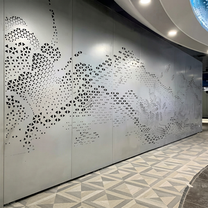 Panel de Fachada Decorativo de Pared Cortina Perforada de Aluminio Personalizado, Revestimiento de Pared Impermeable y Resistente al Fuego para Edificios - Product Image 1