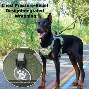 Tali rompi anjing besar, dengan tali dada dapat disesuaikan gaya klasik reflektif berjalan tali anjing tahan lama taktik Harness - Product Image 3