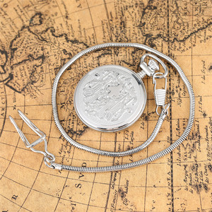 ساعات جيب عتيقة للرجال ساعات متدلية ساعة ذهبية شاشة بأرقام عربية مضيئة ساعة جيب ميكانيكية هدية للكريسماس - Product Image 4