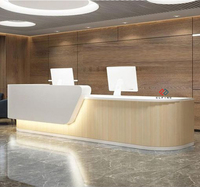 Wally Beauty Petite table de réception blanche pour salon de beauté Conception de comptoir de magasin de réception de supermarché