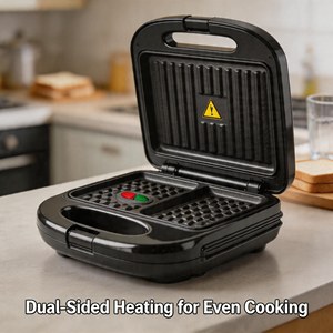 YC-64 Machine à sandwich électrique 750W, mini-<span class=keywords><strong>grille</strong></span>-<span class=keywords><strong>pain</strong></span> double face antiadhésif, idéale <span class=keywords><strong>pour</strong></span> le petit-déjeuner à la maison - Product Image 5