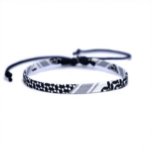 Factory Made in China Width 0.5cm Simple Style Design Palestine Ribbon Braided <b>Bracelets</b> Accessories Arabic Scarf Style - Product Image 2