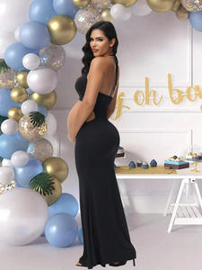 <span class=keywords><strong>Robe</strong></span> de grossesse dos nu à bretelles, pour studio photo, sexy, <span class=keywords><strong>moulante</strong></span>, taille empire, pour femmes enceintes - Product Image 4