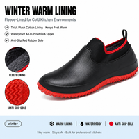 Chaussures de travail pour chef en polaire doublée, imperméables, résistantes à l'huile, antidérapantes, chaudes, en EVA, pour la cuisine, vente en gros