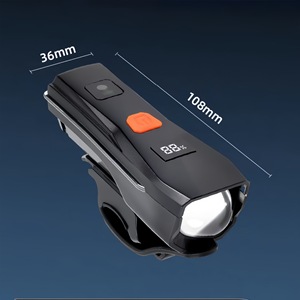 Lampe avant de vélo 108 mm x 36 mm LED rechargeable, étanche, pour la conduite nocturne à vélo - Product Image 1